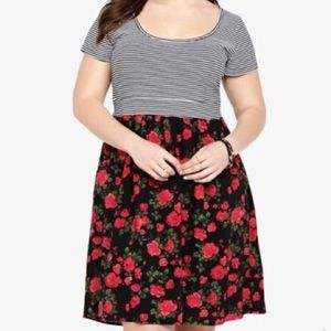 Torrid “Striped Floral Dress” size 2
